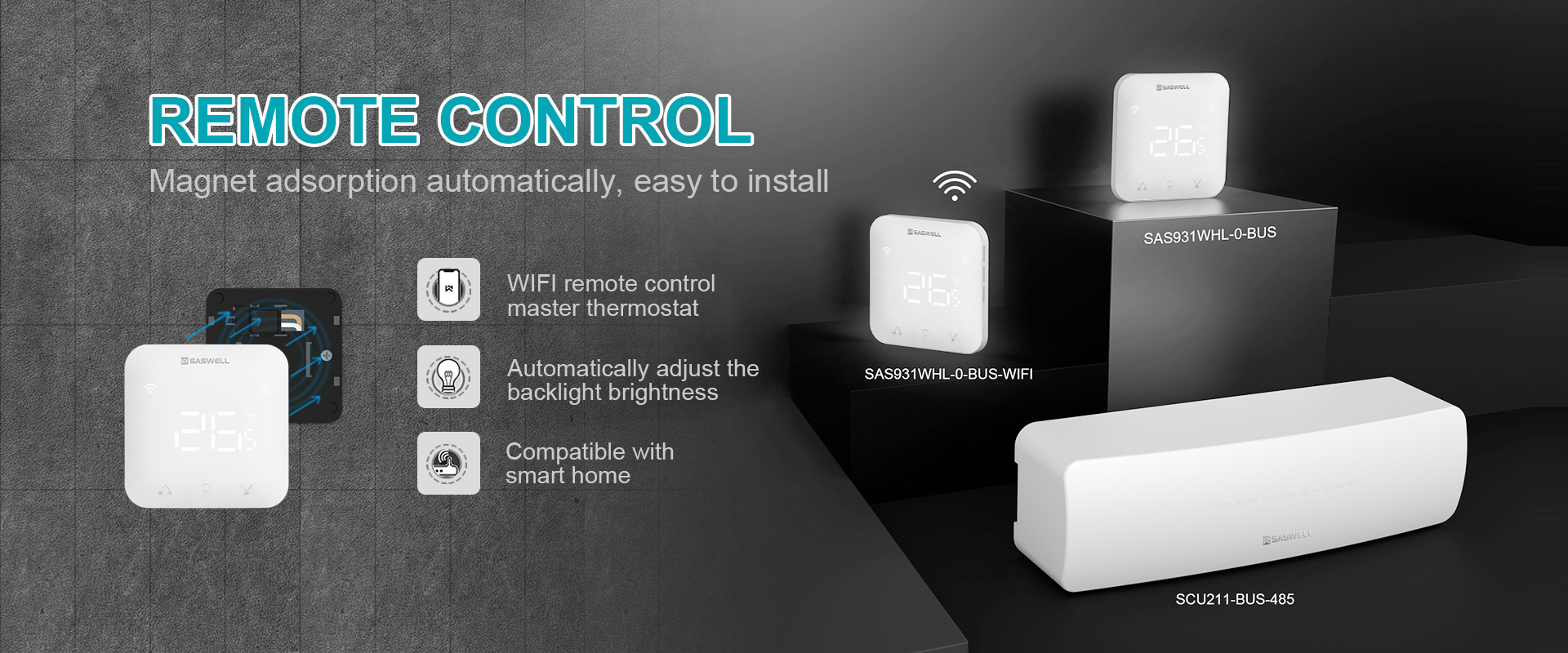 Water Heating Thermostat Intelligent Control System Of Home SAS931WHL-XT5-WIFI